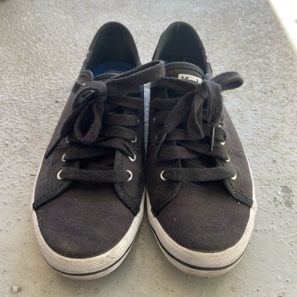 Keds Women’s Black Kickstart Canvas Sneakers - Size 5.5 - Picture 2 of 4